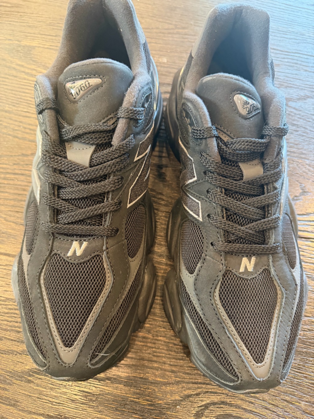 New Balance 9060 Triple Black Cement (Men's) size 13 - Picture 5 of 10